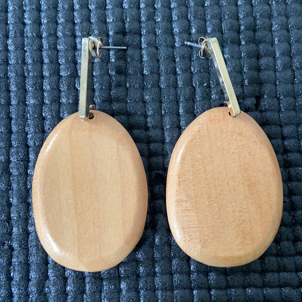 Sophie Monet wood drop earrings